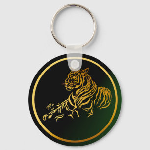 Gold Tiger Sleutelhanger