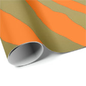 Gold Tiger Stripes Oranje Cadeaupapier (Rol Hoek)