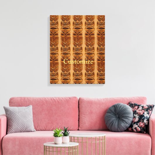 Gold Tiki Sculpture Thunder_Cove Canvas Afdruk (Insitu (Woonkamer))