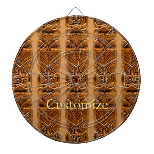 Gold Tiki Sculpture Thunder_Cove Dartbord (Voorkant)