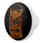 Gold Tiki Sculpture Thunder_Cove Keramische Knop (Rechts)