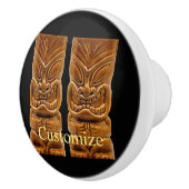 Gold Tiki Sculpture Thunder_Cove Keramische Knop (Rechts)
