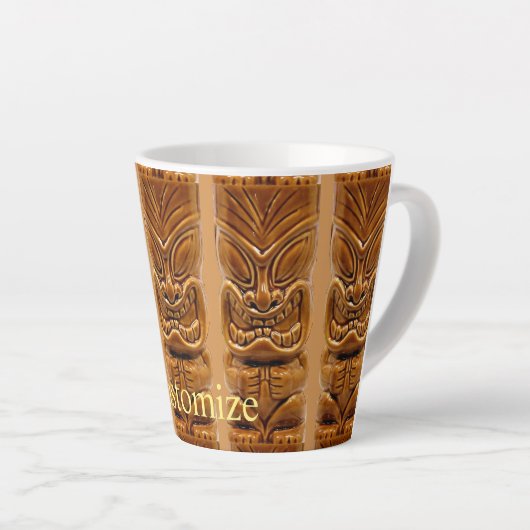 Gold Tiki Sculpture Thunder_Cove Latte Mok (Rechterhoek)