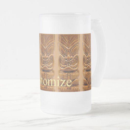 Gold Tiki Sculpture Thunder_Cove Matglas Bierpul (Voorkant rechts)