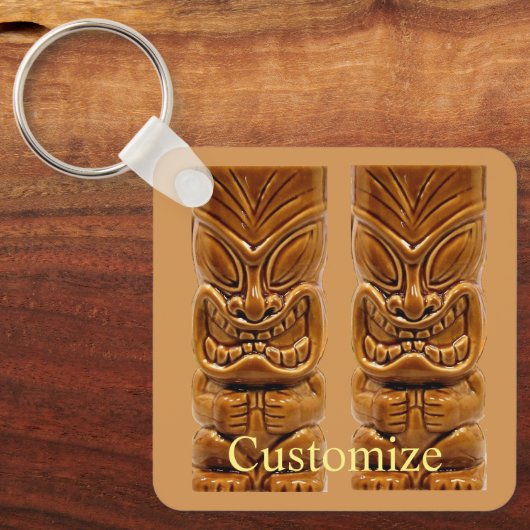 Gold Tiki Sculpture Thunder_Cove Sleutelhanger (Voorkant)