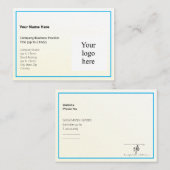 Gold Tint gradiënt & Sky Blue Logo Mighty Visitekaartje (Voorkant / Achterkant)