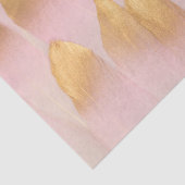 Gold Tipped Pink feathers Tissuepapier (Detail)