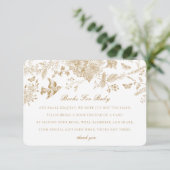 Gold Toile Jouy Livres pour Baby Invitation Insert (Debout devant)