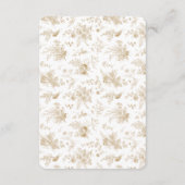 Gold Toile Jouy Livres pour Baby Invitation Insert (Dos)
