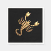 Gold Tone Scorpio Scorpion Symbol Zodiac Servet (Voorkant)