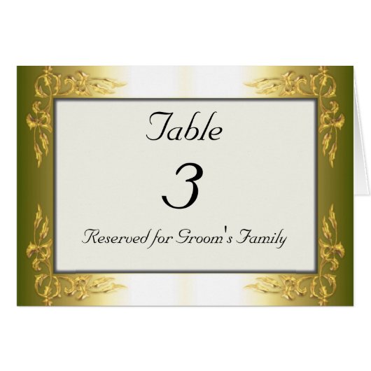 Gold Tone Weduwetabel (Voorkant Horizontaal)