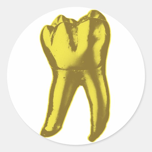 Gold Tooth Ronde Sticker (Voorkant)