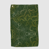 Gold Topography Golfhanddoek (Voorkant)