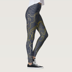 Gold Topography Leggings
