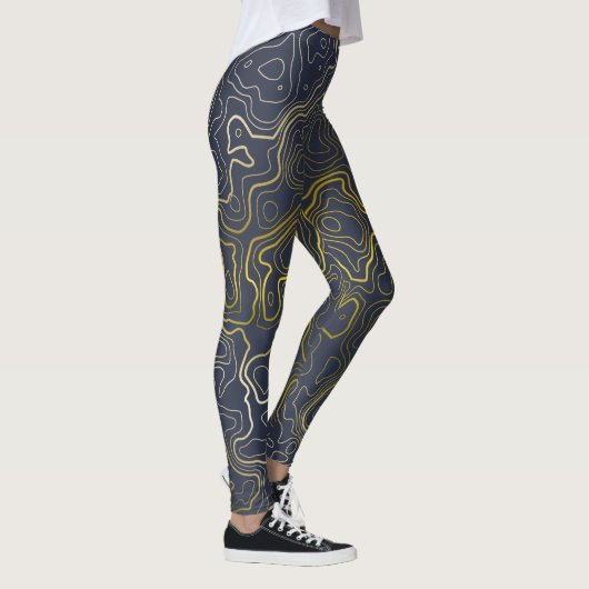 Gold Topography Leggings (Rechts)