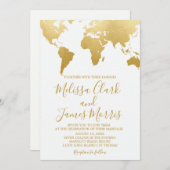 Gold Travel Wereldkaart Weddenschap Kaart (Voorkant / Achterkant)