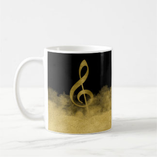 Gold Treble Clef Music Cloud Koffiemok