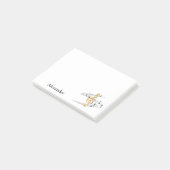 Gold Treble Clef Muzieknoten - Aangepast Post-it® Notes (Schuin)