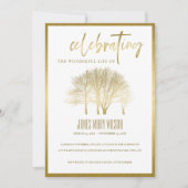 GOLD TREE CÉLÉBRER LA VIE INVITATION DE SERVICE MÉ (Devant)