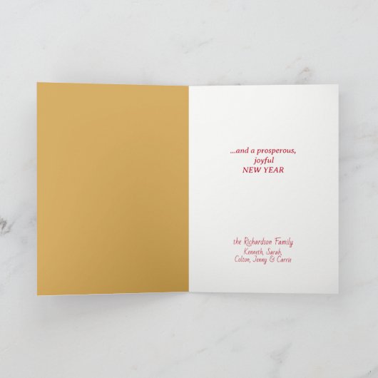 Gold Tree Chocolate Labrador Retriever Puppy Feestdagen Kaart (Binnen)