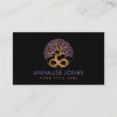 Gold Tree - Infinity - Amethyst Leaves Visitekaartje (Voorkant)