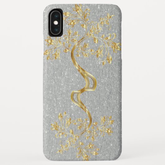 Gold Tree is op Glitter Silver Case-Mate iPhone Case (Achterkant)
