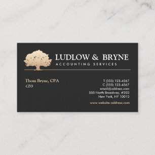 Gold Tree Logo Classic - zwart Visitekaartje