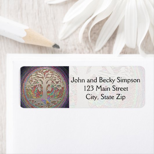 Gold Tree met Butterly Etiket (Insitu)