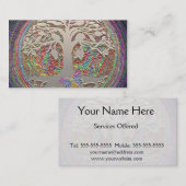 Gold Tree met Butterly Visitekaartje (Voorkant / Achterkant)