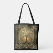 Gold Tree of Life Ancient Rustic Draagtas (Achterkant)