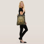 Gold Tree of Life Ancient Rustic Draagtas (Op model)