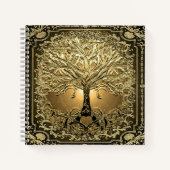 Gold Tree of Life Ancient Rustic Notitieboek (Voorkant)