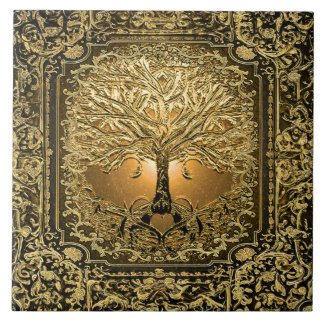 Gold Tree of Life Ancient Rustic Tegeltje