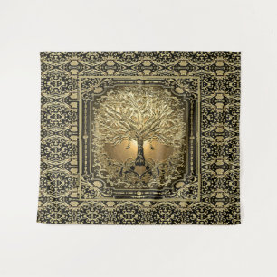 Gold Tree of Life Ancient Rustic Wandkleed