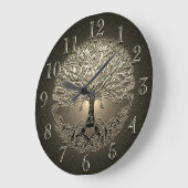 Gold Tree of Life Heart Grote Klok (Hoek)