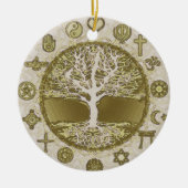 Gold Tree of Life Keramisch Ornament (Voorkant)