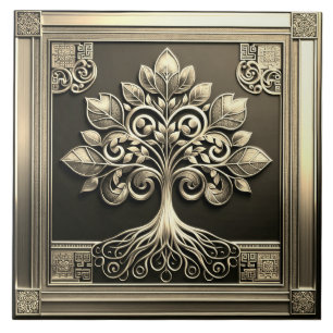 Gold Tree of Life Tegeltje