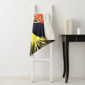 Gold Tree op Navy Background Sherpa Blanket Sherpa Deken (In situ)