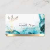 Gold Tree Women Silhouette Abstract Visitekaartje (Voorkant)