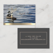 Gold Tree Women Silhouette, Zen Stones Beach Visitekaartje (Voorkant / Achterkant)