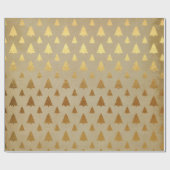 Gold Trees kerstpapier Cadeaupapier (Vlak)