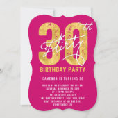 Gold Trente et Flirty 30e anniversaire Invitation  (Devant)
