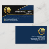 Gold Triangle Border Lijst CEO Founder Visitekaartje (Voorkant / Achterkant)