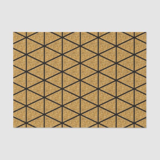 Gold Triangle Patroon Tissuepapier (Voorkant)