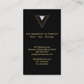 *~* Gold Triangles Alchemy Sacred Geometry Boho Visitekaartje (Achterkant)