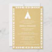 Gold Tribal Aztec Graduation Invitations Kaart (Achterkant)