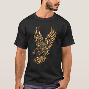 Gold Tribal Eagle Phoenix T-shirt