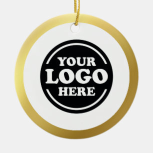 Gold Trim Business Logo keramische keramische vers Keramisch Ornament