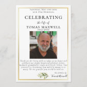 Gold Trimmed Celebration of Life Flat-programma Programma (Voorkant)