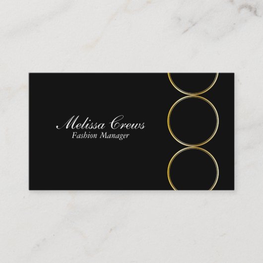 Gold Triple Ring Visitekaartje (Voorkant)